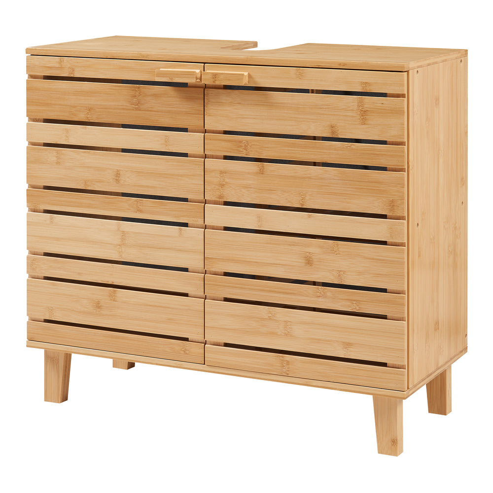 Wastafelonderkast Epind bamboe naturel 60x66x30 cm [en.casa]