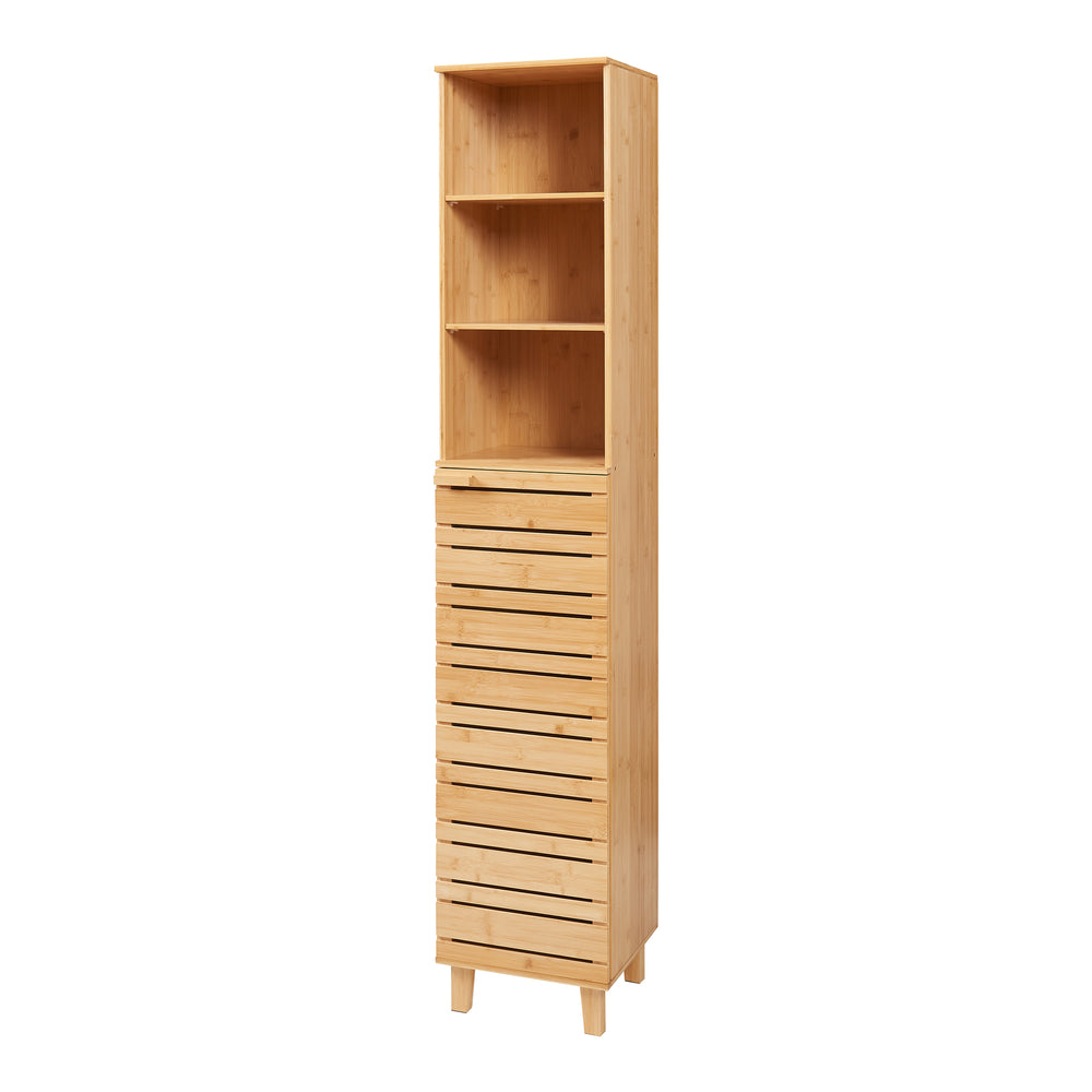 Hoge kast Epind 180x33x30 cm bamboe [en.casa] - premiumXL