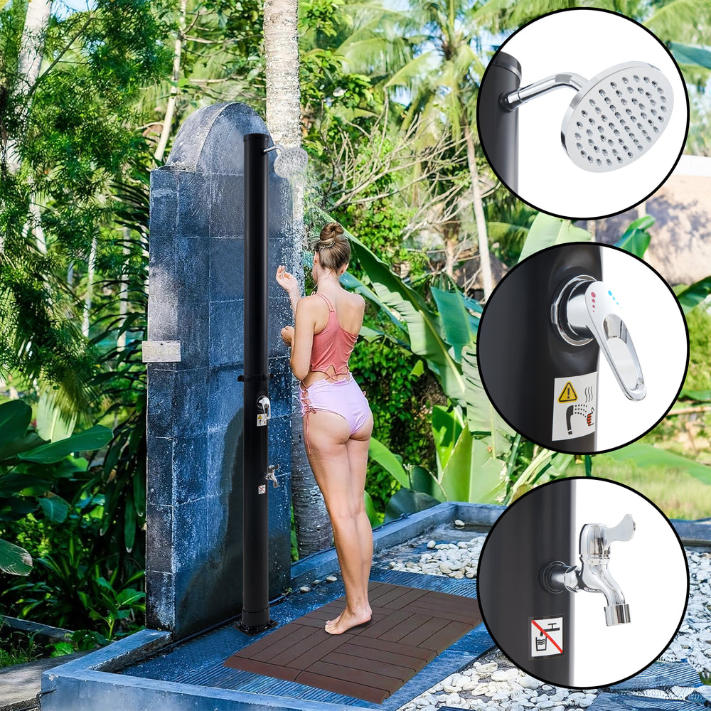 Douche solaire de jardin Frerievn 215 cm 18 L casa.pro