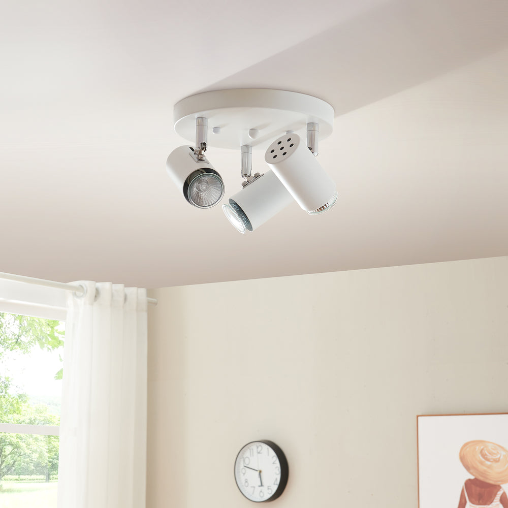 Plafonnier Bathgate 3 x GU10 Blanc [lux.pro] - premiumXL