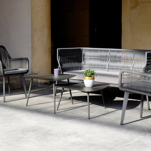 Lot de 2 tables basses Aymavilles gigognes gris anthracite casa.pro
