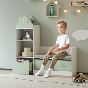 Kinderrek met zitbank Vipsali 100x99x30 cm [en.casa]