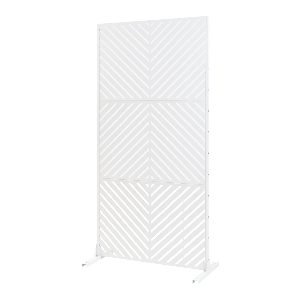 Cloison intérieure Kekan acier 200x100x50 cm blanc [casa.pro] - premiumXL