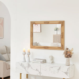 Miroir mural Punkalaidun au style baroque 80 x 60 cm or [en.casa] 