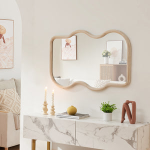Wandspiegel Bellerirnu 90x60 cm sonoma eikenkleurig [en.casa]