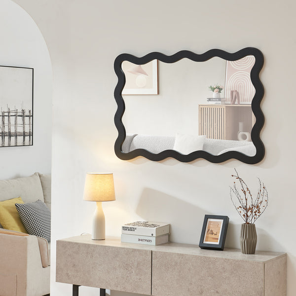 Miroir mural Koster 90 x 60 cm noir [en.casa] 