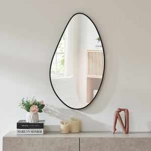 Miroir mural Orland 82 x 46 cm noir [en.casa]