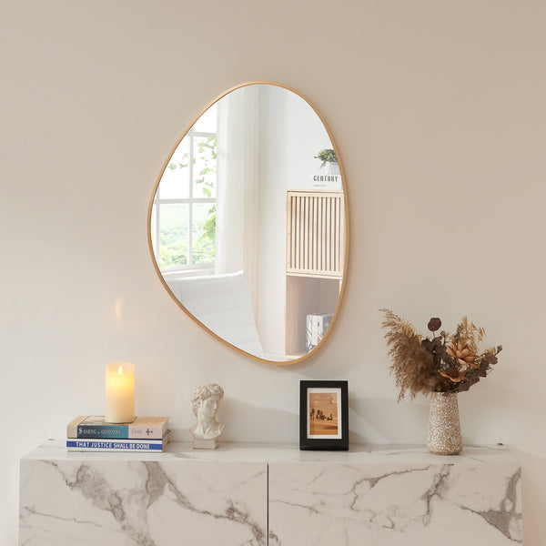 Miroir mural Lardkapihond 75 x 53 cm or [en.casa] 