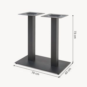 Tafelonderstel Vadejord verstelbaar 70x40x73 cm zwart [en.casa]