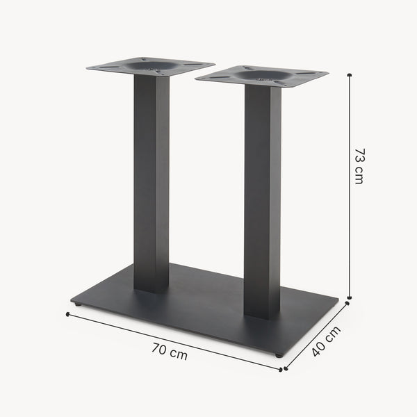 Tafelonderstel Vadejord verstelbaar 70x40x73 cm zwart [en.casa]