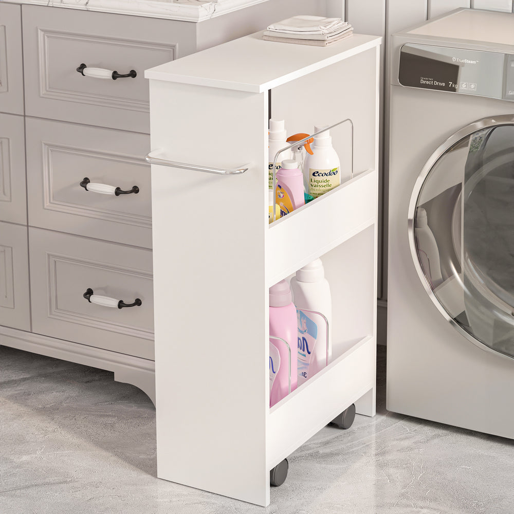 Rollwagen Katra 67x40x20 cm Wit [en.casa] - premiumXL