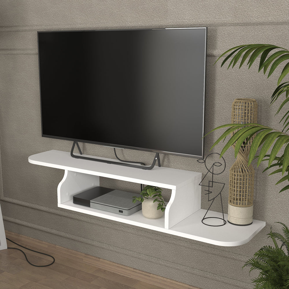 TV - Lowboard hangend Kershaby 120x30x19 cm Wit [en.casa] - premiumXL