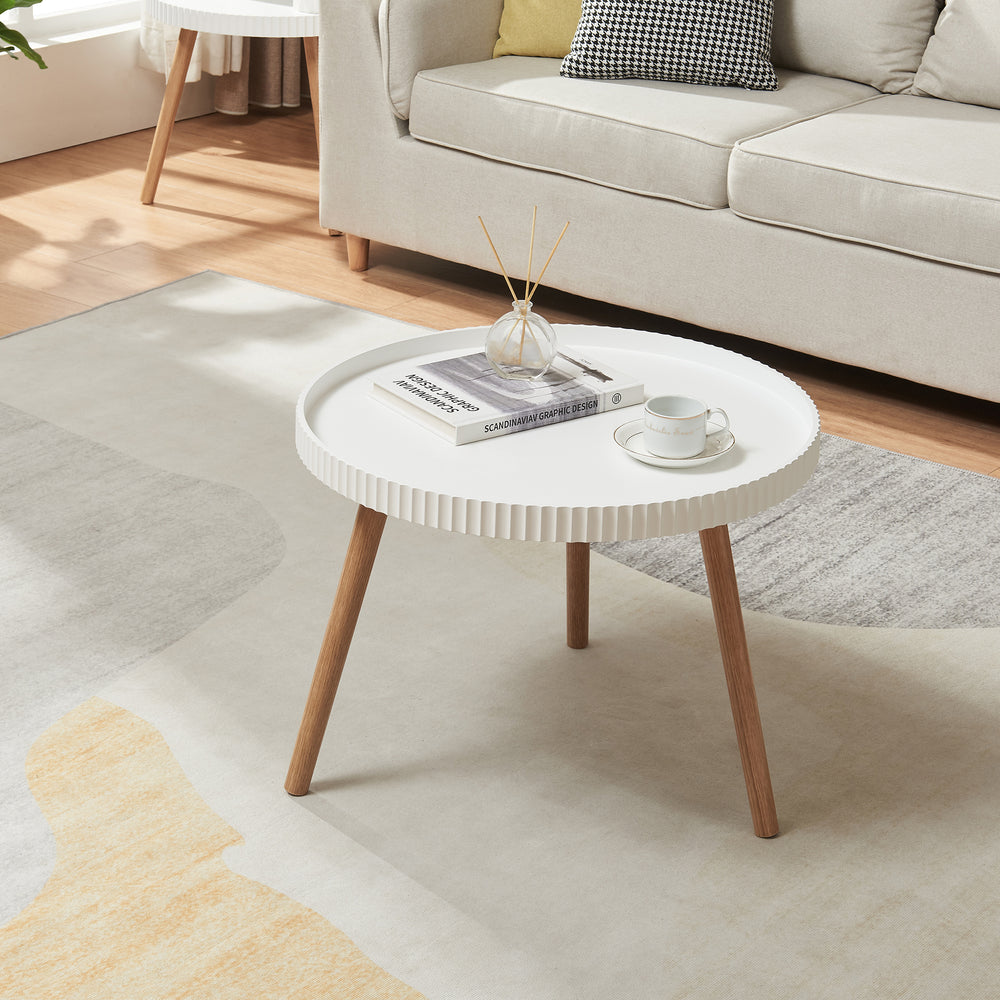Table basse Bongard Ø60x45 cm blanc [en.casa] - premiumXL