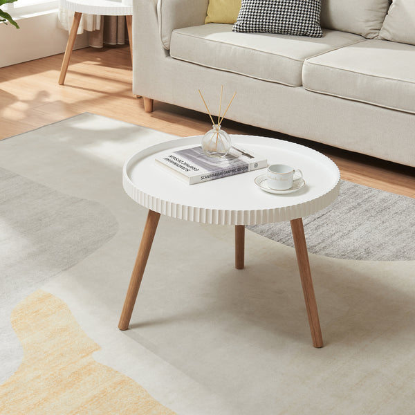 Table basse Bongard 45 x Ø 60 cm blanc [en.casa]