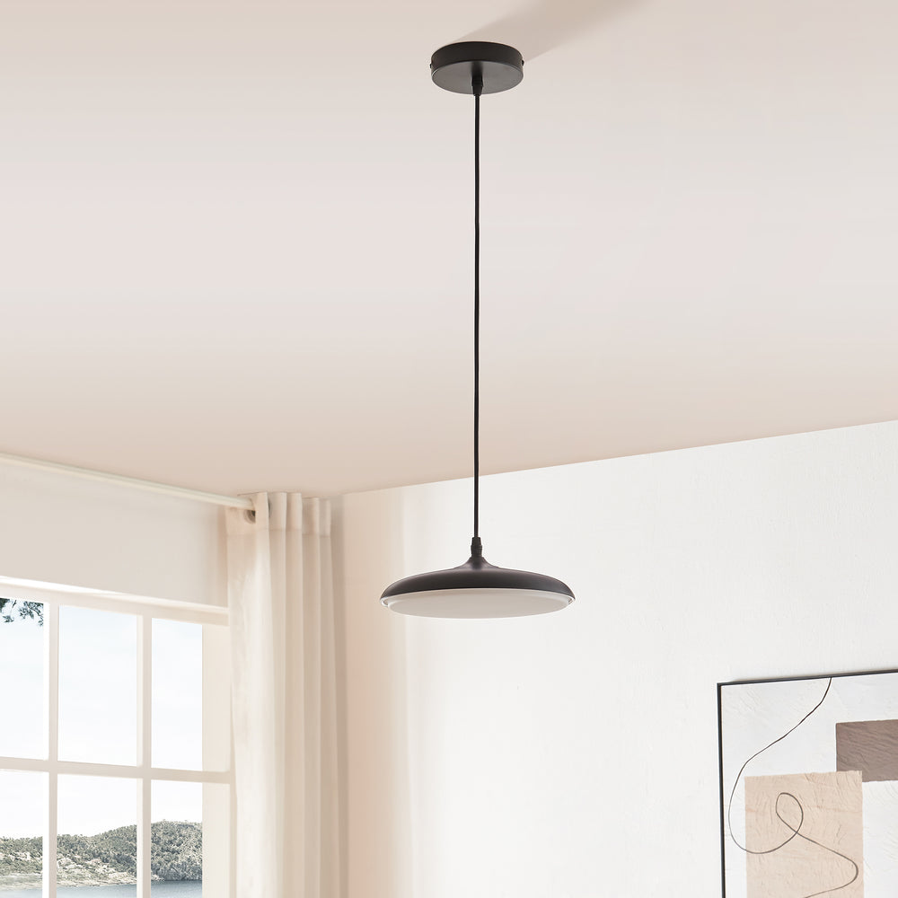 Suspension Oupilu avec LED intégrées métal 120x25x25 cm noir/blanc [lux.pro] - premiumXL