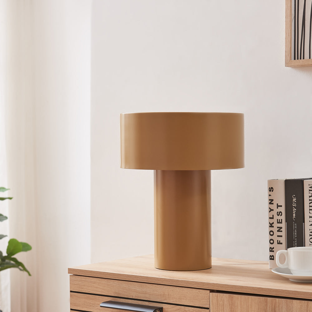 Lampe de table Kömn métal 37x30x30 cm marron [lux.pro] - premiumXL
