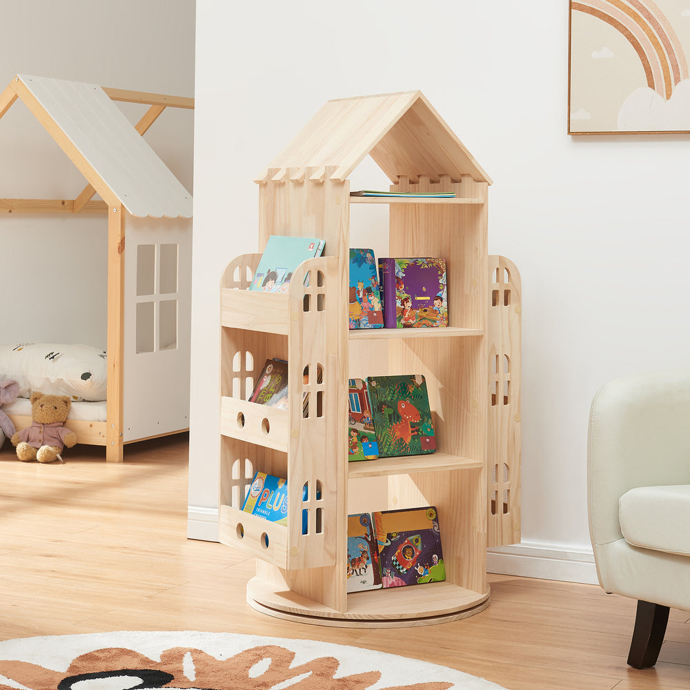 Draaibare Kinderkast Sanköre 122x64x43 cm Grenenhout Naturel [en.casa] - premiumXL