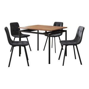 Eetkamerset tafel Hemnes 100x60 cm met stoelen Lexnitz 5-delig [en.casa]