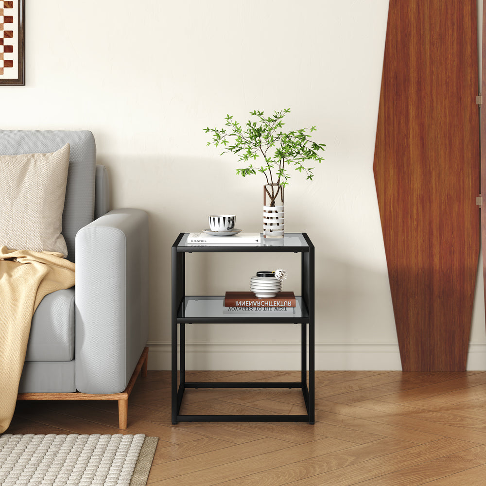 Bijzettafel Tronevn 50x40x40 cm zwart [en.casa]