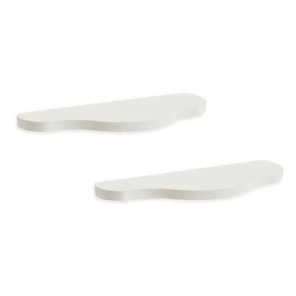 Wandplank Sirlstalo set van 2 voor kinderkamer 57x19x3 cm wit [en.casa] 