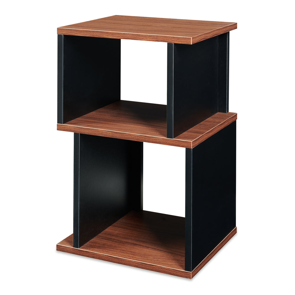 Table d'appoint Trond 50 x 33 x 29 cm noir / effet noyer [en.casa]