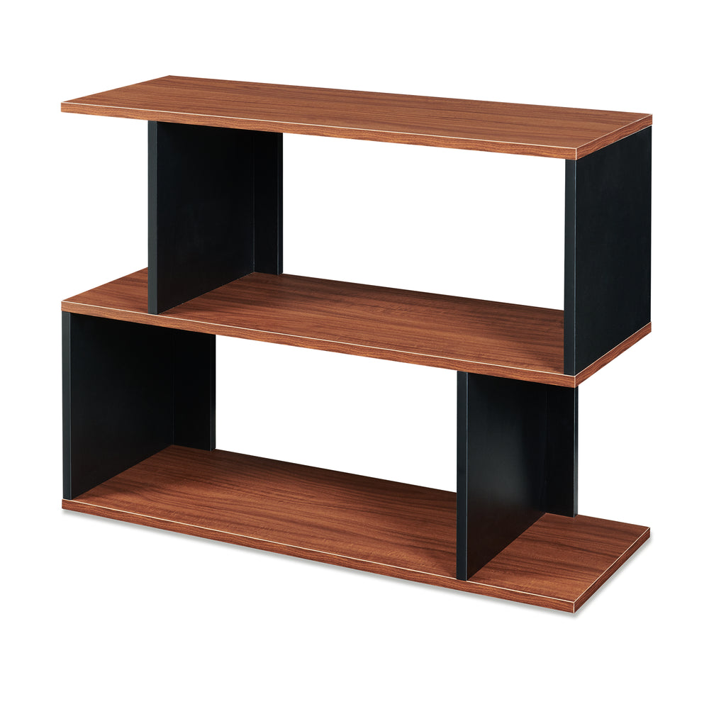 Table d’appoint Trond 80 x 29 x 60 cm noir effet noyer [en.casa]