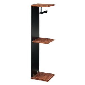 Toiletpapierhouder Trond 76x18x18 cm Zwart/Walnootlook [en.casa]