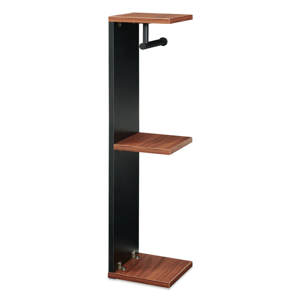 Toiletpapierhouder Trond 76x18x18 cm Zwart/Walnootlook [en.casa]