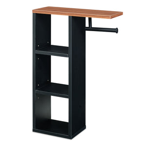 Porte-papier toilette Trond 60x40x16 cm Noir/Aspect noyer [en.casa]