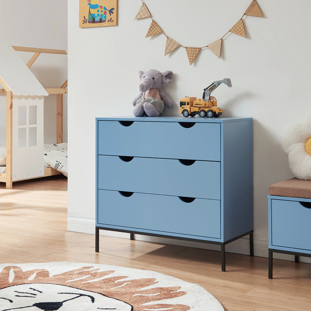 Ladekast Colwyn 78x80x40 cm Blauw [en.casa]