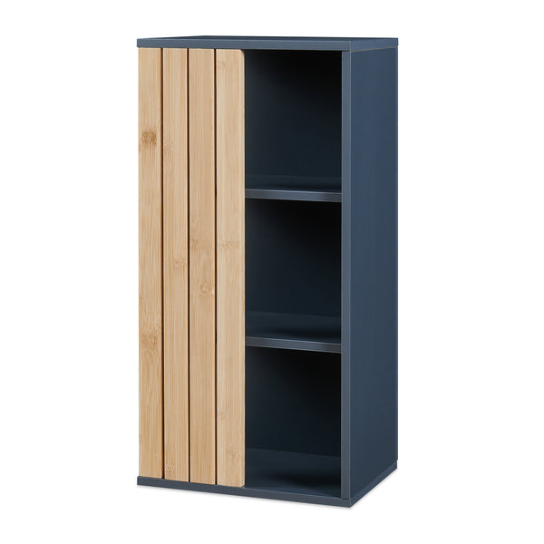 Armoire murale de salle de bain Svanes bambou 60 x 30 x 20 cm gris foncé naturel [en.casa]