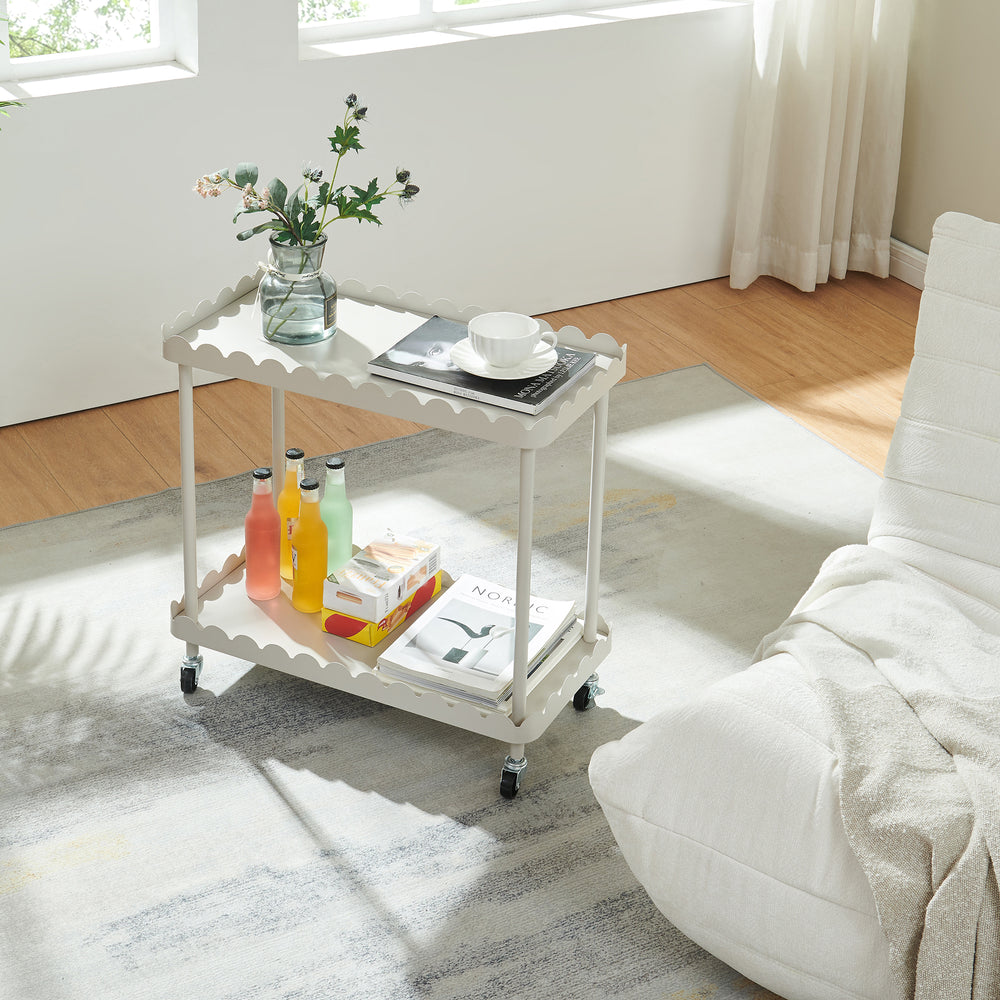 Serwagen Bolmanralu 60x61x31 cm Grijs [en.casa]