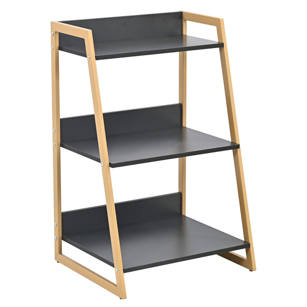 Étagère Kuomi 84x53x47 cm Beige/Gris foncé [en.casa]
