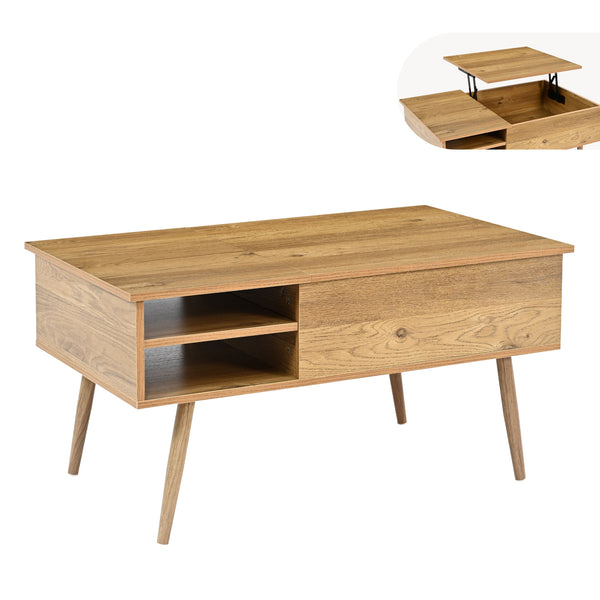 Salontafel Vasdabod met liftplaat 96x59x50 cm eikenlook [en.casa]