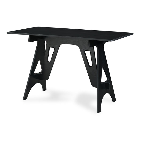 Bureau Bostenenna 120 x 60 x 75 cm noir effet bois veiné [en.casa]