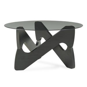 Table basse Reypio Ø70 x 35 cm noir / gris [en.casa]