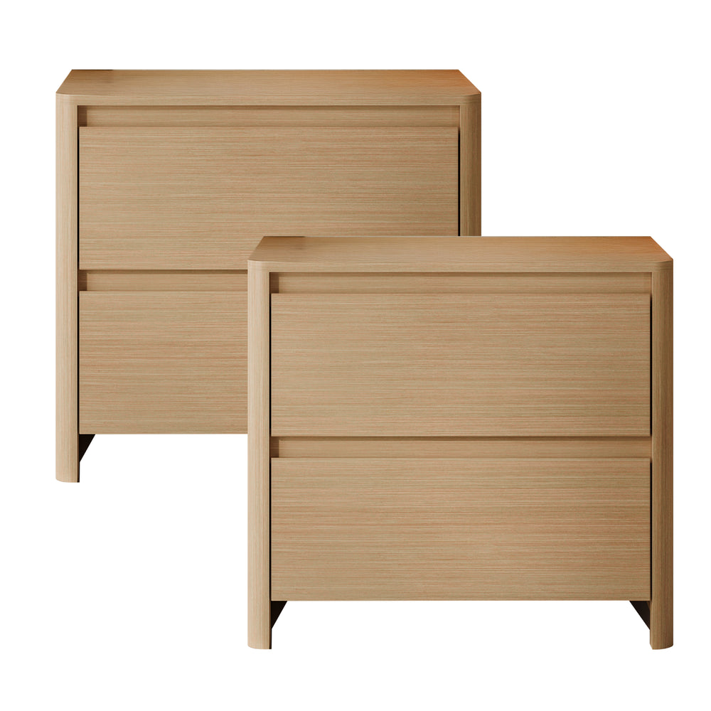 Nachtkastje Takranmaa set van 2 54x60x40 cm eikenlook [en.casa]