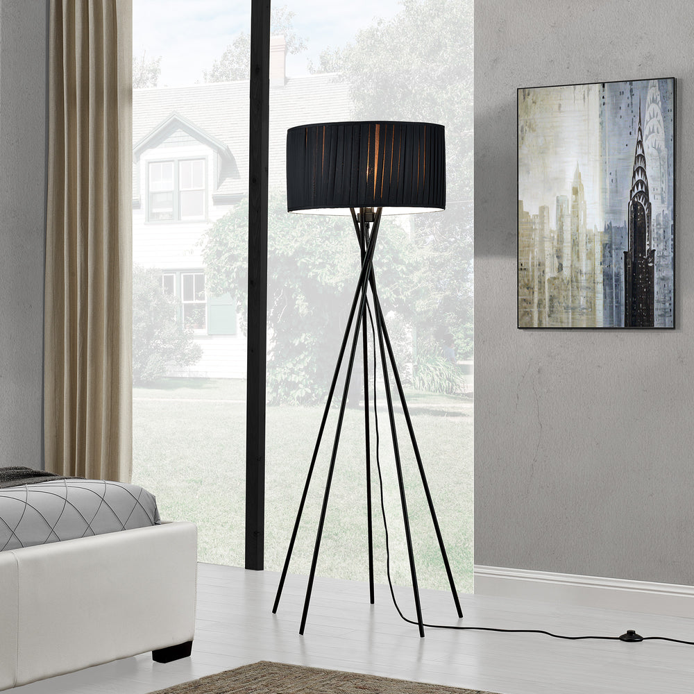 Lampadaire Black Mikado 1x E27 48x155 cm Noir lux.pro - premiumXL