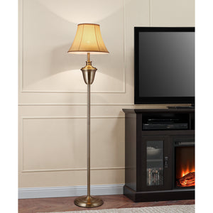 Staande lamp Madrid koper 157 cm E27 beige bruin en wit