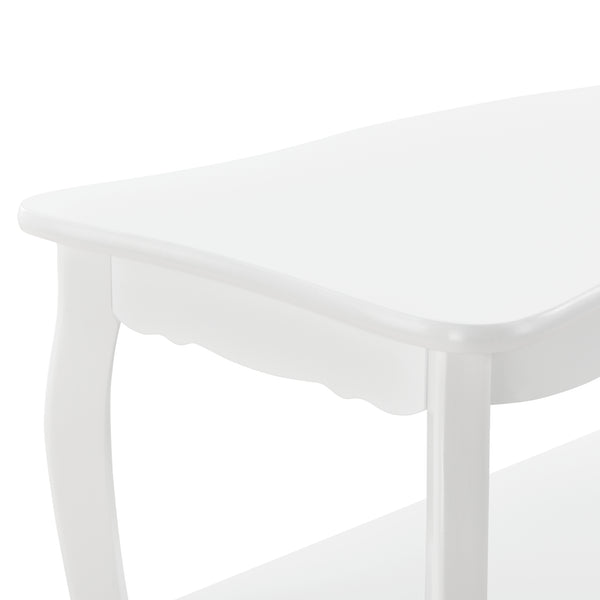 Table Basse Pearl 87,5 x 40 x 42 cm blanc [en.casa]