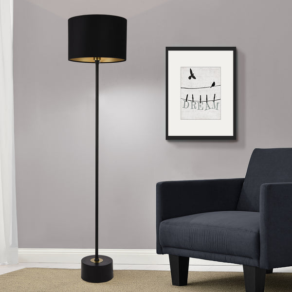 Vloerlamp Apeldoorn staande lamp 157xØ35 cm E27 zwart
