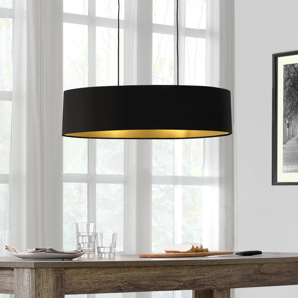 Stijlvolle hanglamp Minsk 2xE27 zwart