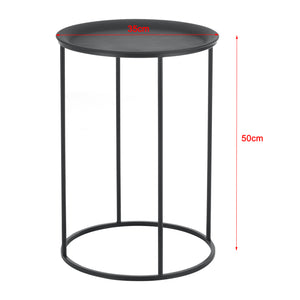 Set de 3 Tables Gigognes Morristown Métal Noir Tailles Différentes [en.casa]