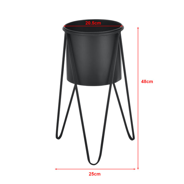 Set de 2 Supports de Plante Hedera Noir [en.casa] 