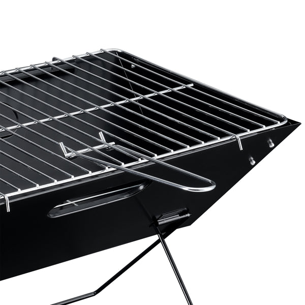 Barbecue BBQ Grille Pliable Portable avec Sac pour Camping Pique-Nique Plage Acier Noir 45 cm x 30 cm x 30 cm [pro.tec] 