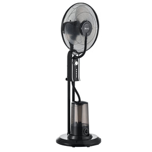 Ventilateur Humidificateur Silencieux sur Pied avec Minuteur Diamètre 40 cm Plastique 125 cm Noir [in.tec]