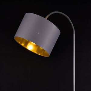 Lampadaire Toledo Abat-Jour Inclinable E27 Hauteur 173 cm Gris [lux.pro]