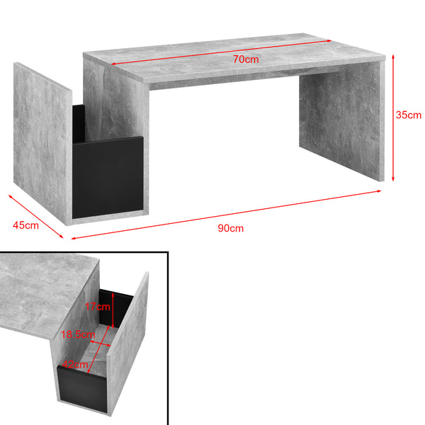 Table Basse pour Salon Bollnäs 90 x 45 x 35 cm [en.casa]
