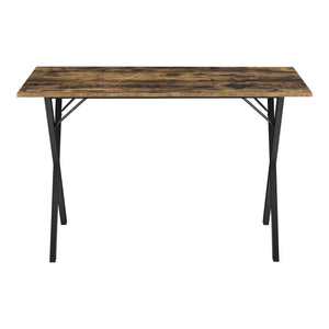 Table de Salle à Manger Arboga 120 x 60 x 75 cm Effet Bois Foncé Noir [en.casa]