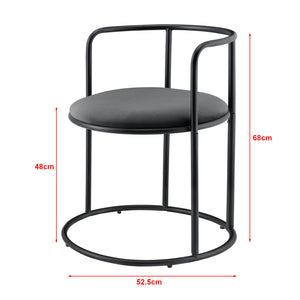 Salontafel Alvkarleby met 2 stoelen 3-delig zwart